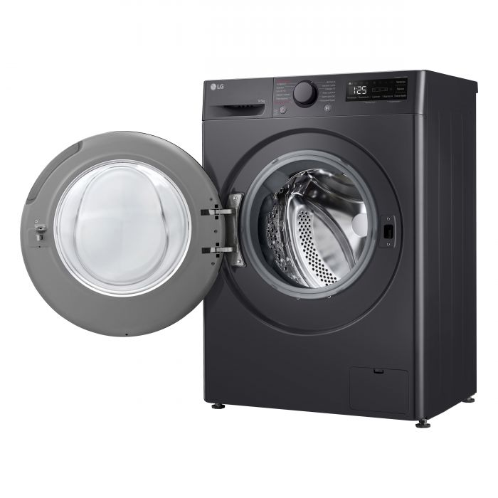 Прально-сушильна машина LG фронтальна, 9(5)кг, 1200, A, пара, 48см, дисплей, пара, інвертор, чорний