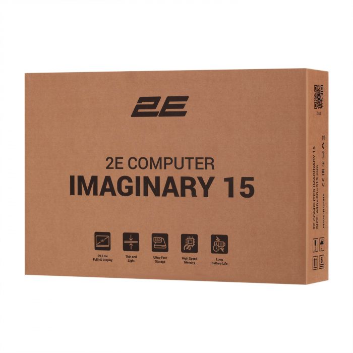 Ноутбук 2E Imaginary 15.6" FHD IPS AG, Intel i5-1335U, 8GB, F256GB, UMA, Win11PE, Чорний