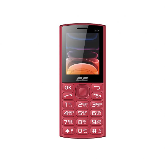 Мобільний телефон 2E E240 2025 2.4" 2SIM, 1400мА•год, червоний