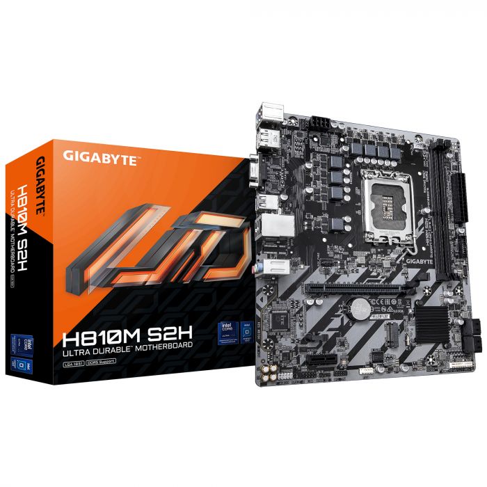 Материнська плата GIGABYTE H810M S2H s1851 H810 2xDDR5 HDMI DP D-Sub mATX
