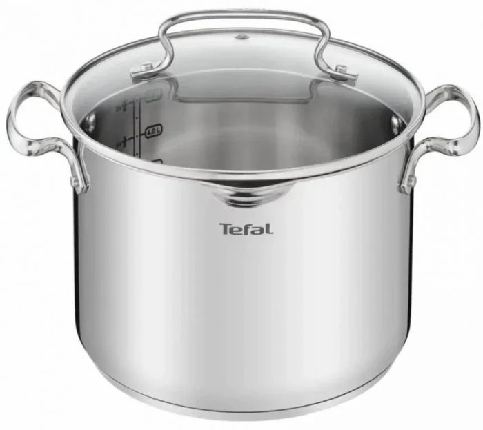 Каструля Tefal Duetto+, з кришкою, 6л, нержавіюча сталь