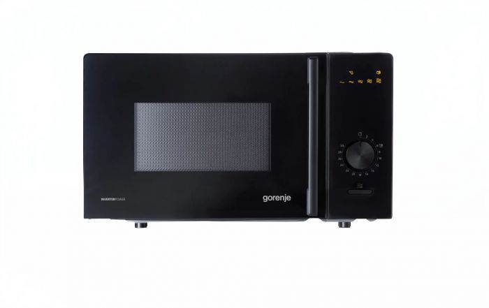 Мікрохвильова піч Gorenje, 20л, мех. керув., 700Вт, гриль, інвертор, чорний