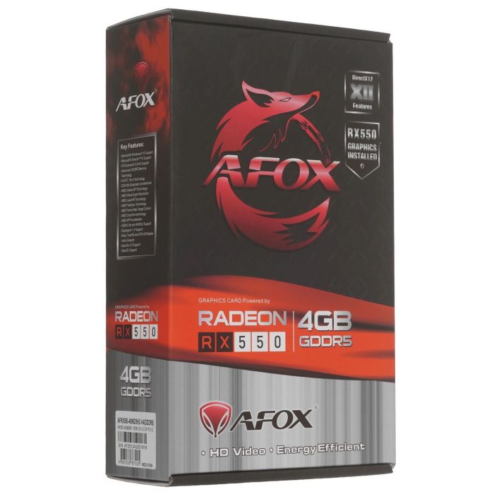 Відеокарта AFOX Radeon RX 550 4GB GDDR5