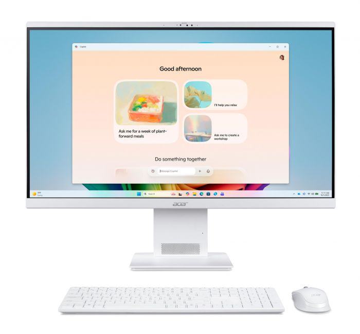 Комп'ютер персональний моноблок Acer Aspire S27B-UGMTL-U 27" FHD, Intel U5-115U, 16GB, F1TB, UMA, WiFi, кл+м, Lin, білий