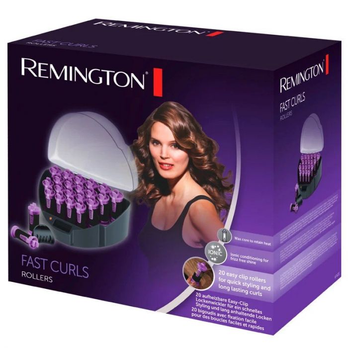 Термо бігуді Remington Fast Curls, 420Вт, D-19,21,26mm, іонізація, кондиціонування , тефлон, фіолетово-чорний
