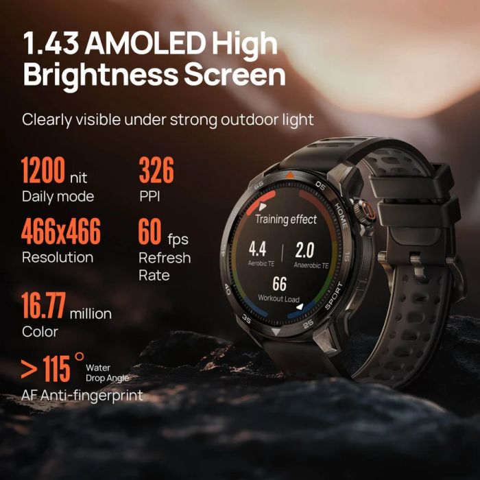 Смарт-годинник Mibro GS Pro 2 48мм, 1.43", 466x466, AMOLED, BT 5.3, GPS, 5 ATM, світло-бежевий