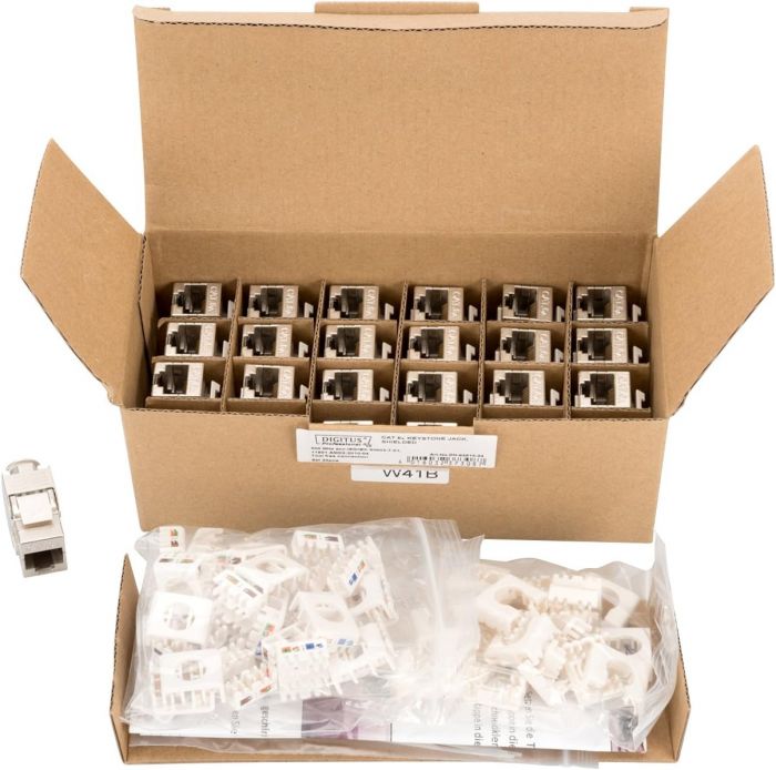 Модуль DIGITUS Keystone САТ 6А RJ45, STP, compact, 24 шт.