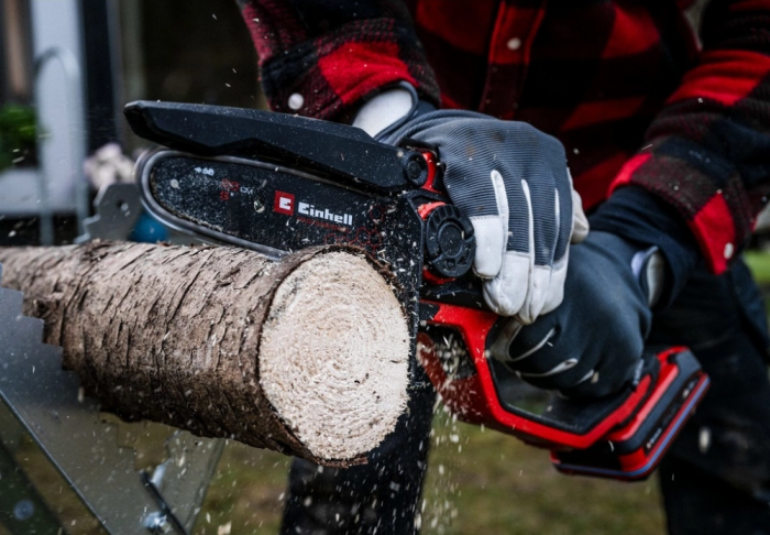 Пила ланцюгова акумуляторна Einhell GP-PS 18/20 Li X-Change 18В акб 1х4А·год шина 192мм різ 150мм 8м/с ЗП 1.38кг