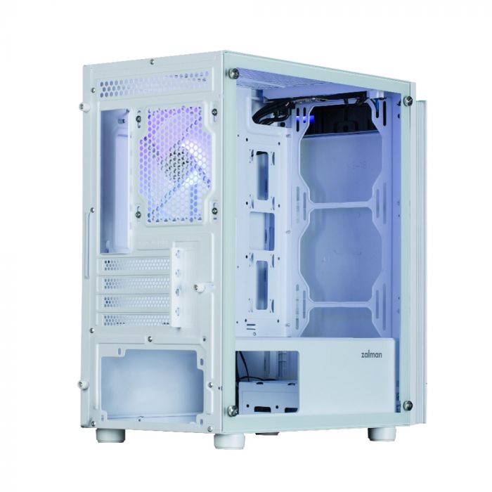 Корпус Zalman T4 Plus без БЖ, 2xUSB3.0, 1xUSB2.0, 1x120мм ARGB, VGA 3200мм, LCS ready, TG Side Panel, mATX, білий
