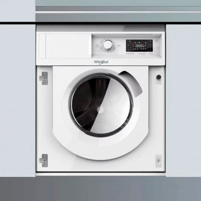 Прально-сушильна машина Whirlpool вбудована фронтальна, 7(5)кг, 1400, C, 60см, дисплей, пара, інвертор, білий