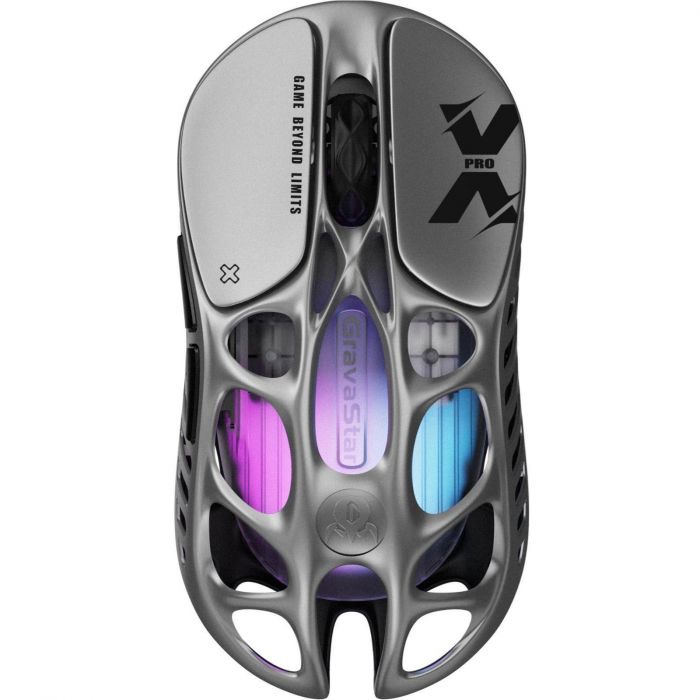 Миша GravaStar Mercury X Pro, 8K, BT/WL/USB-A, RGB, сірий