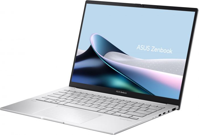 Ноутбук ASUS Zenbook 14 UX3405CA-ST1262 14" 3K OLED, Intel Ultra 5 225H, 16GB, F1TB, UMA, NoOS, Сріблястий