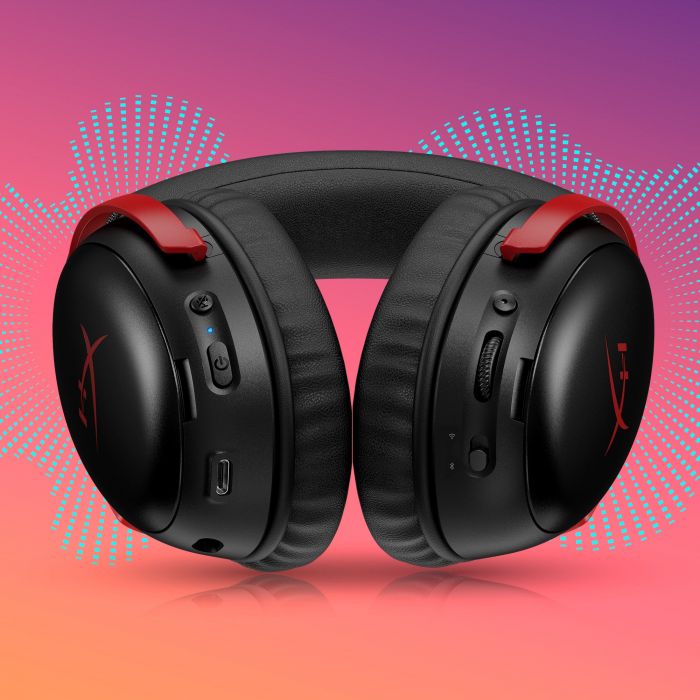 Гарнітура ігрова HyperX Cloud III S, WL/USB-A/USB-C, чорно-червоний