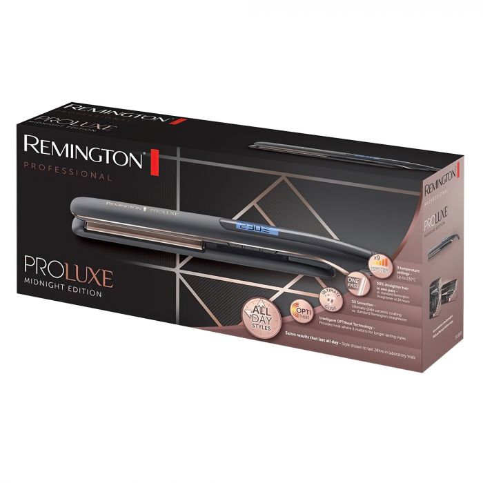 Випрямляч Remington ProLuxe Midnight Edition, 52Вт, темп.режимів-10, 150-230С, дисплей, кераміка, чорний
