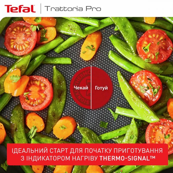 Сковорода Tefal Trattoria Pro, 24см, алюміній, бакеліт, чорний