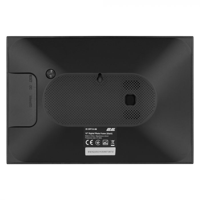 Цифрова фоторамка 2E DPF10 10", IPS, FHD, 1GB, 32GB, динаміки 2x1Вт, ПЗ Frameo, сенсорний екран, чорний