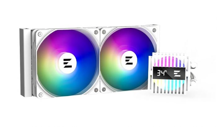 Система рідинного оxолодження  Zalman Alpha 2 A24 ARGB, LGA1851, 1700, 1200, 115x, AM5, AM4, TDP 320W, білий