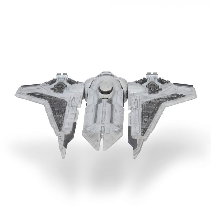 Ігрова колекційна фігурка Star Wars Medium Vehicle Транспорт та фігурка Kom'rk-Class Mandalorian Starfighter 12.5см