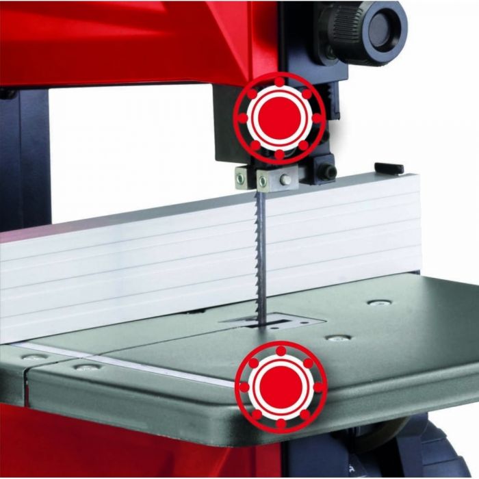 Пила стрічкова Einhell TC-SB 200/1, 250 Вт, 1400 об/хв, 900 м/хв, стіл 305x305 мм, виліт 200 мм, 15.8 кг
