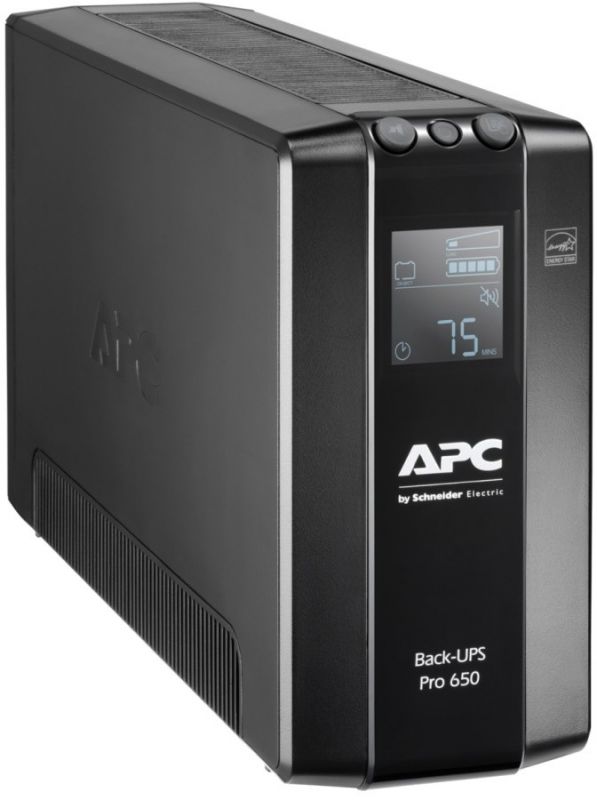 Джерело безперебійного живлення APC Back-UPS Pro 650VA/390W, LCD, RJ45, USB, 6xC13