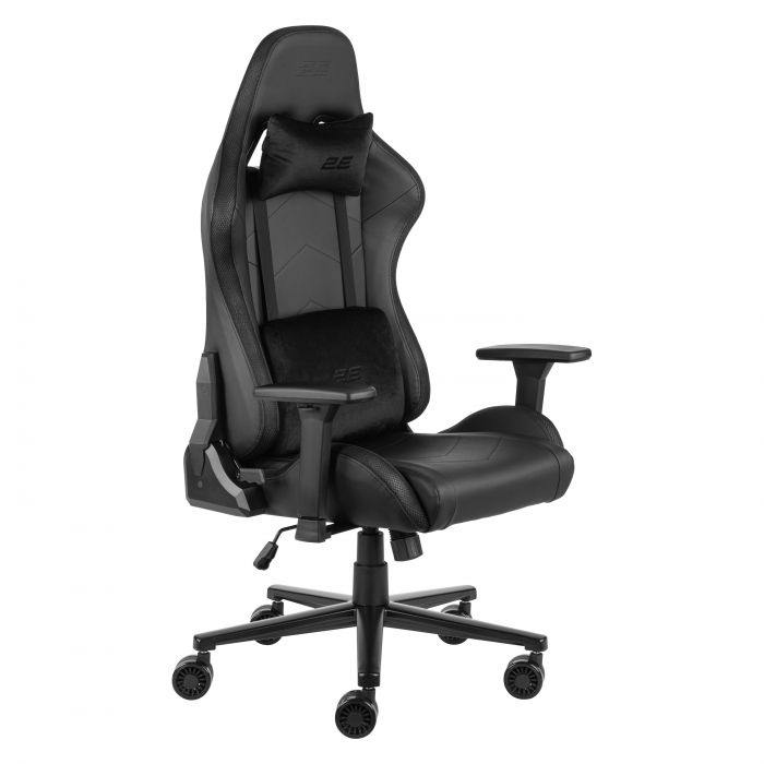 Крісло 2E GAMING OGAMA II RGB, ПУ шкіра, 3D-Armrests, чорний