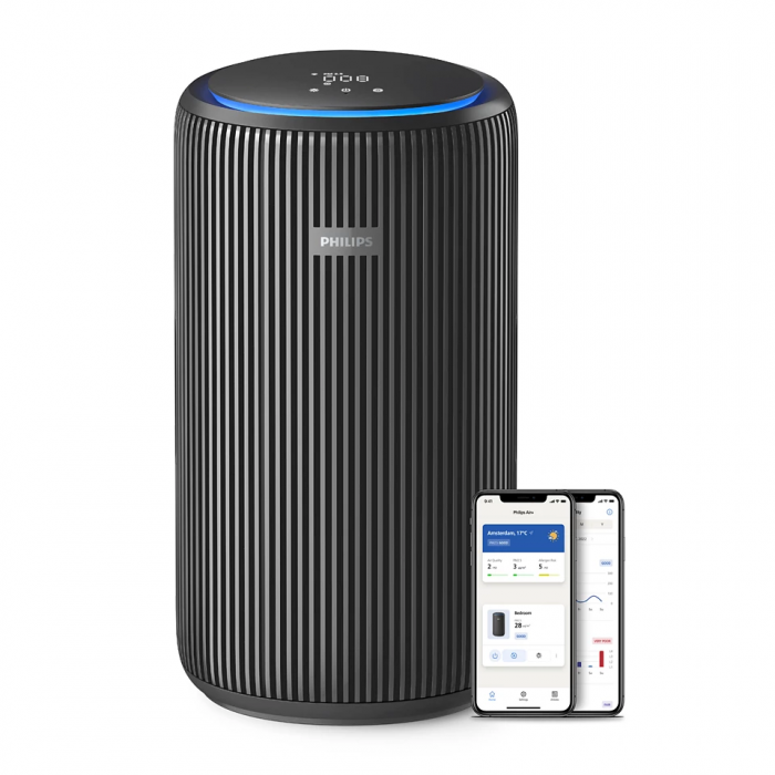 Очисник повітря Philips PureProtect 3200, 135м2, 520м3/год, HEPA +вугільний фільтр, Wi-Fi, 5 режими, синьо-сірий