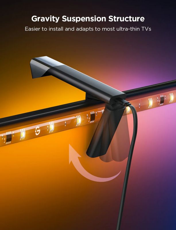 Набір адаптивного підсвічування Govee H6099 Backlight 3 Lite 55-65', RGBIC, WI-FI/Bluetooth, чорний