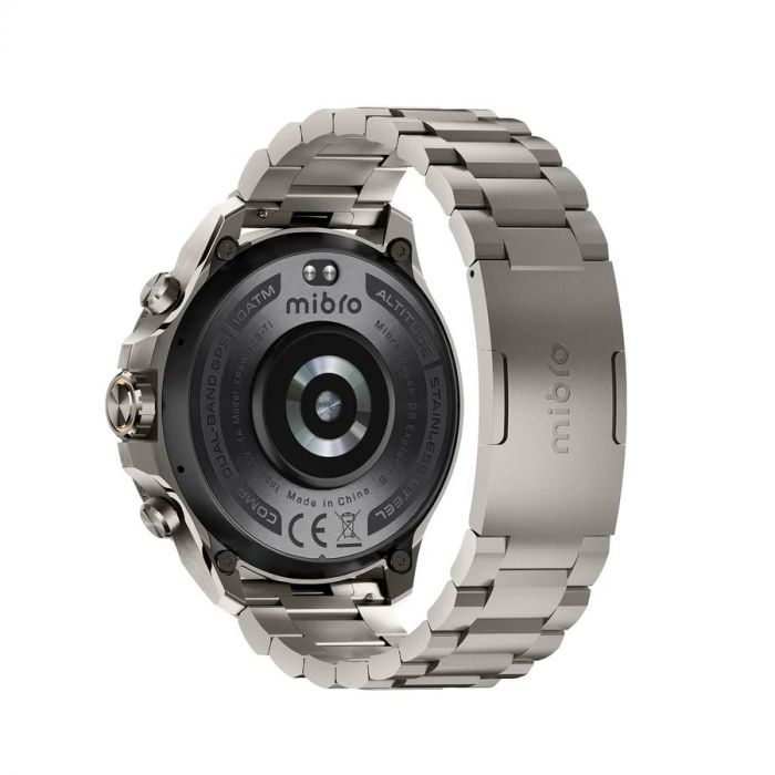 Смарт-годинник Mibro GS Explorer S 48мм, 1.32", 466x466, AMOLED, BT 5.3, Dual-band GPS, 10 ATM, суцільний титан