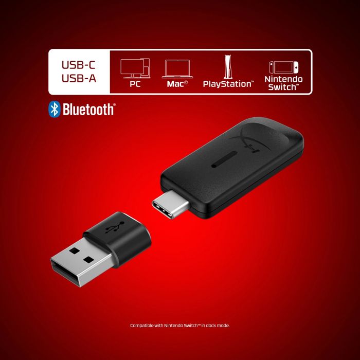 Гарнітура ігрова HyperX Cloud Flight 2, WL/USB-A/USB-C, чорний
