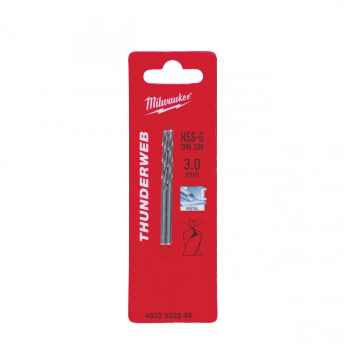 Свердло по металу Milwaukee Thunderweb HSS-G, 3х33х61мм, 2шт