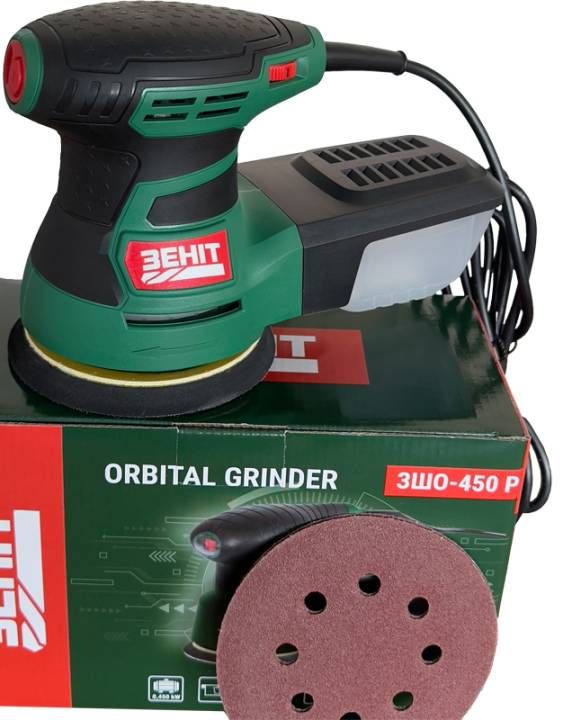 Шліфмашина ексцентрикова Зеніт ЗШО-450 Р 450Вт 125мм 5000-12000об/хв 1.6кг