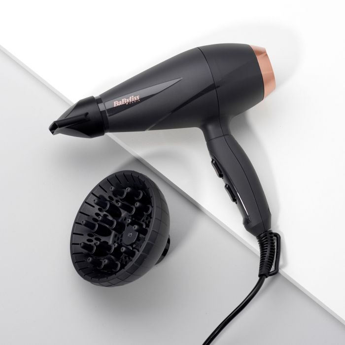Фен Babyliss AC motor Smooth Pro, 2100Вт, 2 режими, дифузор, хол. обдув, чорний