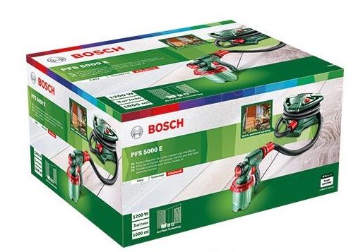 Фарборозпилювач Bosch PFS 5000 E 1200Вт 500 мл/хв 3м2·хв дод. контейнер та мішалка 4.8кг