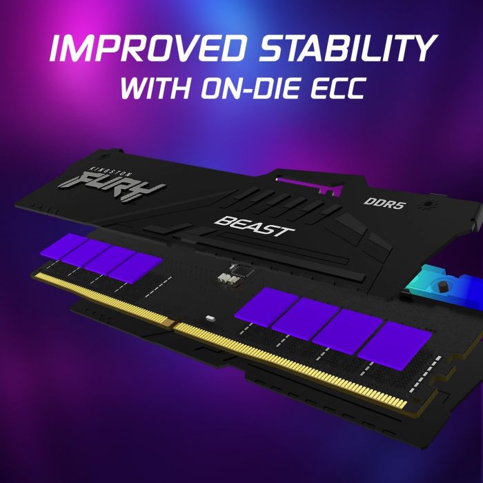 Пам'ять ПК Kingston DDR5 32GB  5600  FURY Beast RGB EXPO