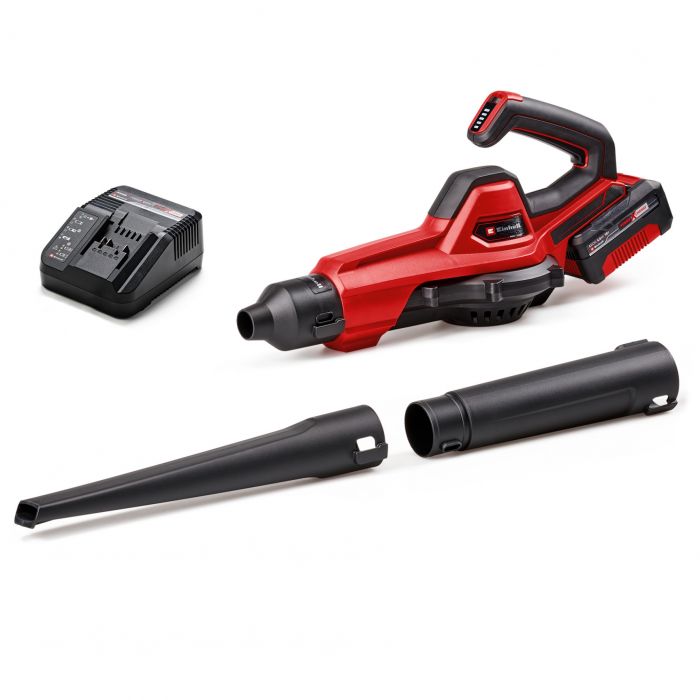 Повітродув універсальний акумуляторний Einhell GE-UB 18/250 Li E 1x4.0Ah, PXC, 18В, акумулятор 4 Аг, 15000 об/хв, 230 км/год, 120 м3/год, 1.78 кг