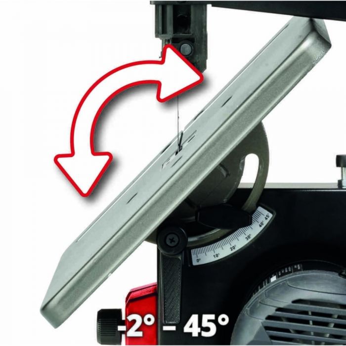 Пила стрічкова Einhell TC-SB 200/1, 250 Вт, 1400 об/хв, 900 м/хв, стіл 305x305 мм, виліт 200 мм, 15.8 кг