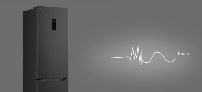 Холодильник LG з нижн. мороз., 203x60х68, холод.відд.-262л, мороз.відд.-113л, 2дв., E, NF, інв., диспл зовн., зона св-ті, чорний