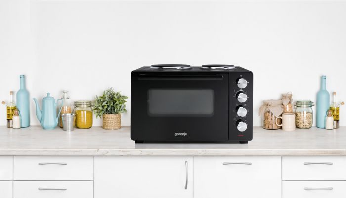 Міні піч Gorenje, 30л, 52x32х40.5см, 2 електричні конф., чорний