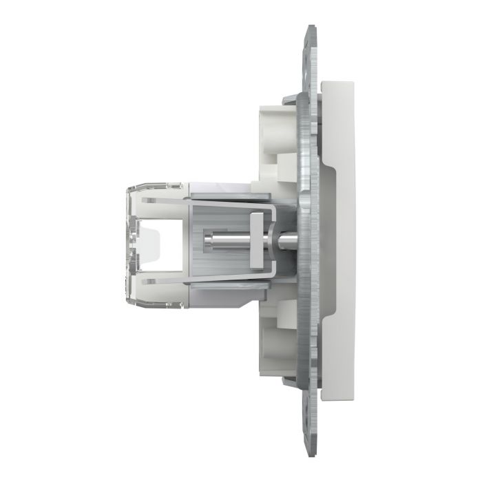 Розетка подвійна комп'ютерна RJ45 Schneider Electric, Asfora (білий, без рамки)