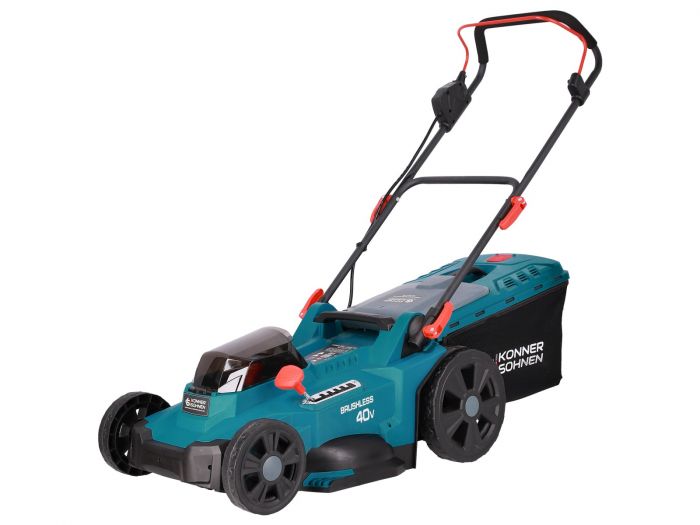 Набір із двох акумуляторних інструментів Konner&Sohnen KS 43LM-BCT40V-SET 40В(20+20В) газонокосарка KS 43LM-40V та тример садовий KS BCT-40V акб 2х4А·год ЗП 22.5кг