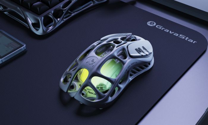 Миша GravaStar Mercury M1 Pro, magnesium alloy body, BT/WL/USB-A, RGB, Gunmetal Gray