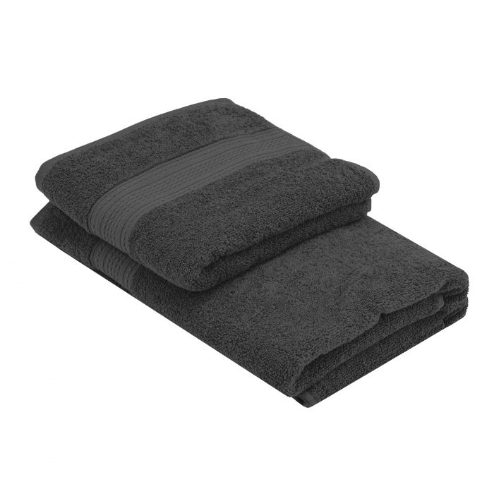 Рушник махровий Ardesto SuperSoft 70х140см, 100% бавовна, сірий темний