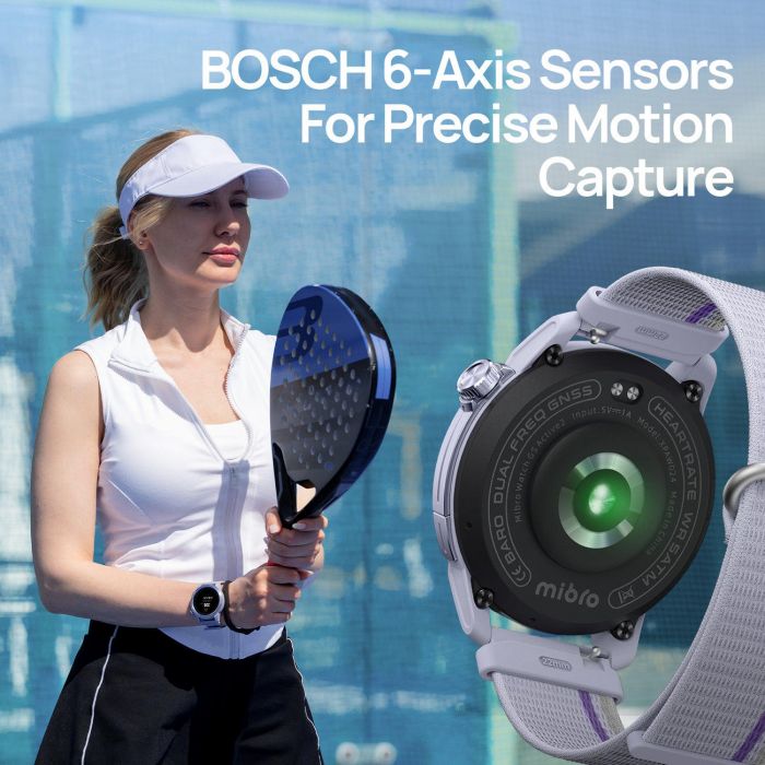 Смарт-годинник Mibro GS Active 2 46мм, 1.32", 466x466, AMOLED, BT 5.3, GPS, 5 ATM, ліловий