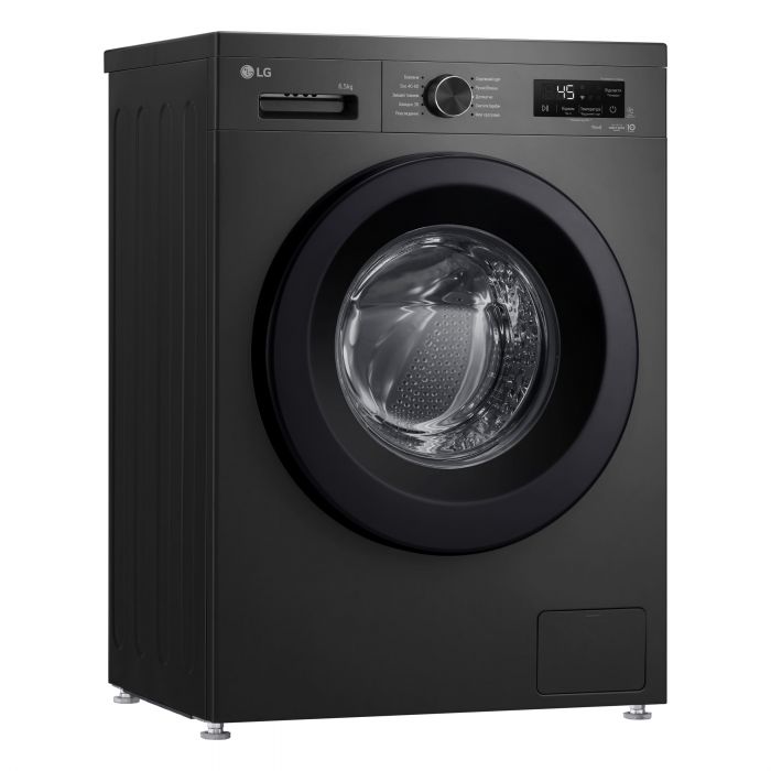 Пральна машина LG фронтальна, 6.5кг, 1200, В, 44см, дисплей, пара, інвертор, чорний