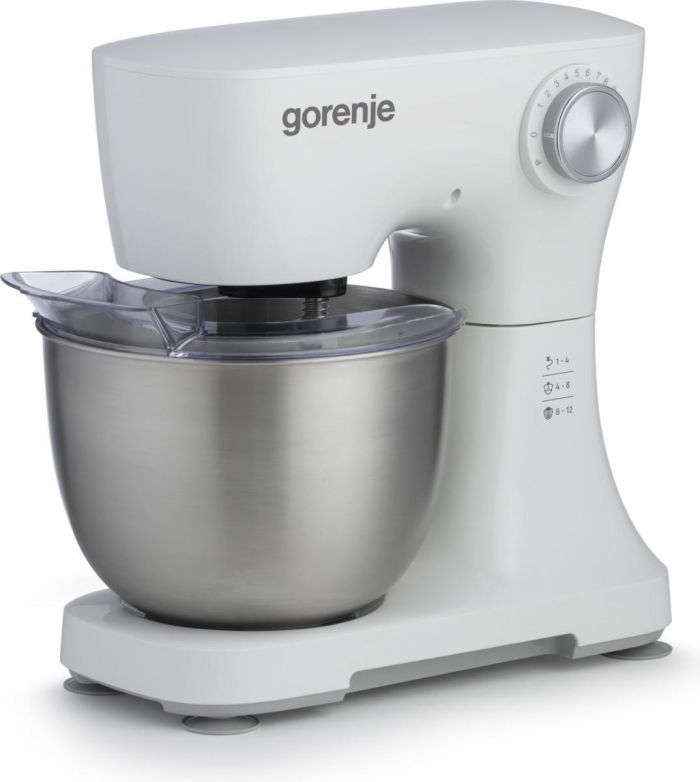 Кухонна машина Gorenje 800Вт, чаша-метал, корпус-пластик, насадок-3, білий