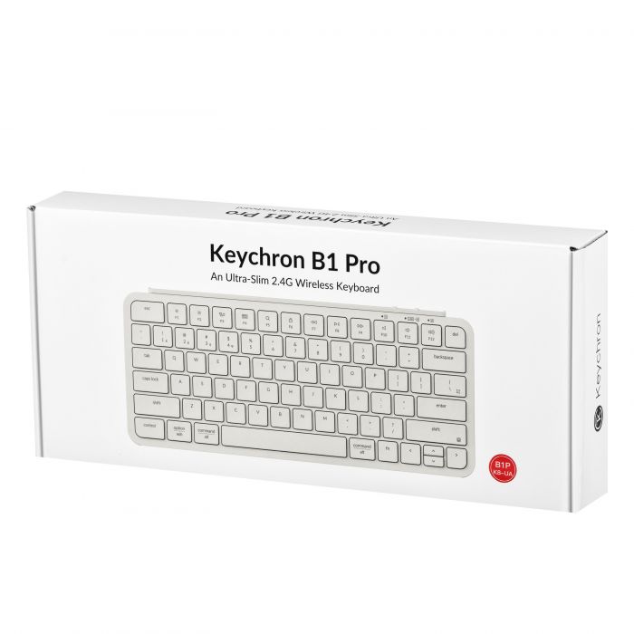 Клавіатура мембрана Keychron B1 Pro, USB/WL/BT, ivory white