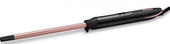 Плойка Babyliss Rose Quartz, 48Вт, темп.режимів-6, D -10mm, 160-210С, кераміка, чорно-рожевий