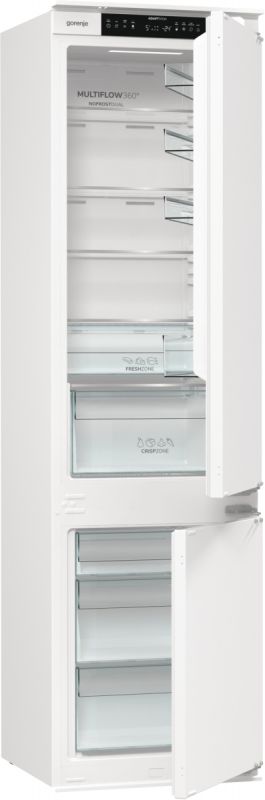 Вбуд. холодильник з мороз. камерою Gorenje, 193х55х54см, 2 двері, 208(76)л, А+, NF+, Зона св-ті, Диспл, Біли