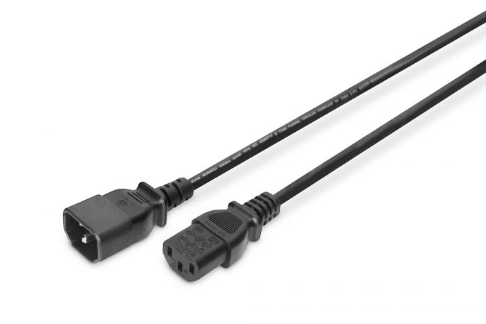 Мережевий кабель DIGITUS C14/M - C13/F, 5м, чорний