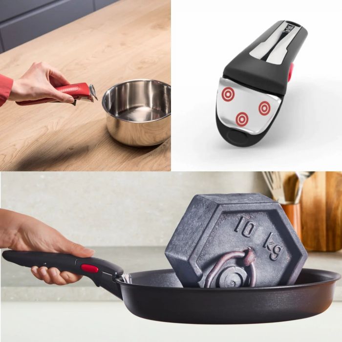 Набір посуду Tefal Ingenio Excellence+, 3 предмети, алюміній, нержавіюча сталь, бакеліт, чорний